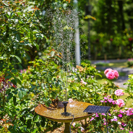 1.5W Separate Solar Fountain 11cm with 10m Cable and 6 Different Nozzles