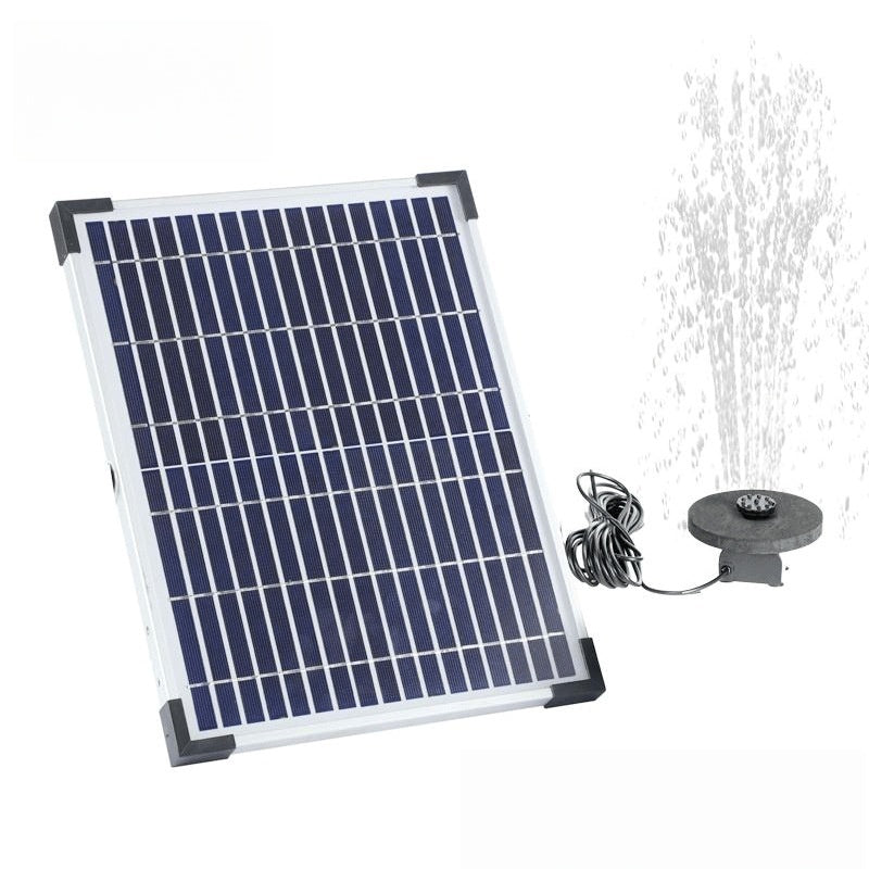 10W Split Solar Fountain with Foam Board, 6 Different Nozzle Types, 3m Extension Cord