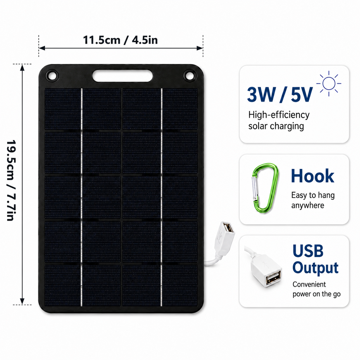 3W Black Monocrystalline Solar Panel for Solar Pump Kits - main product image