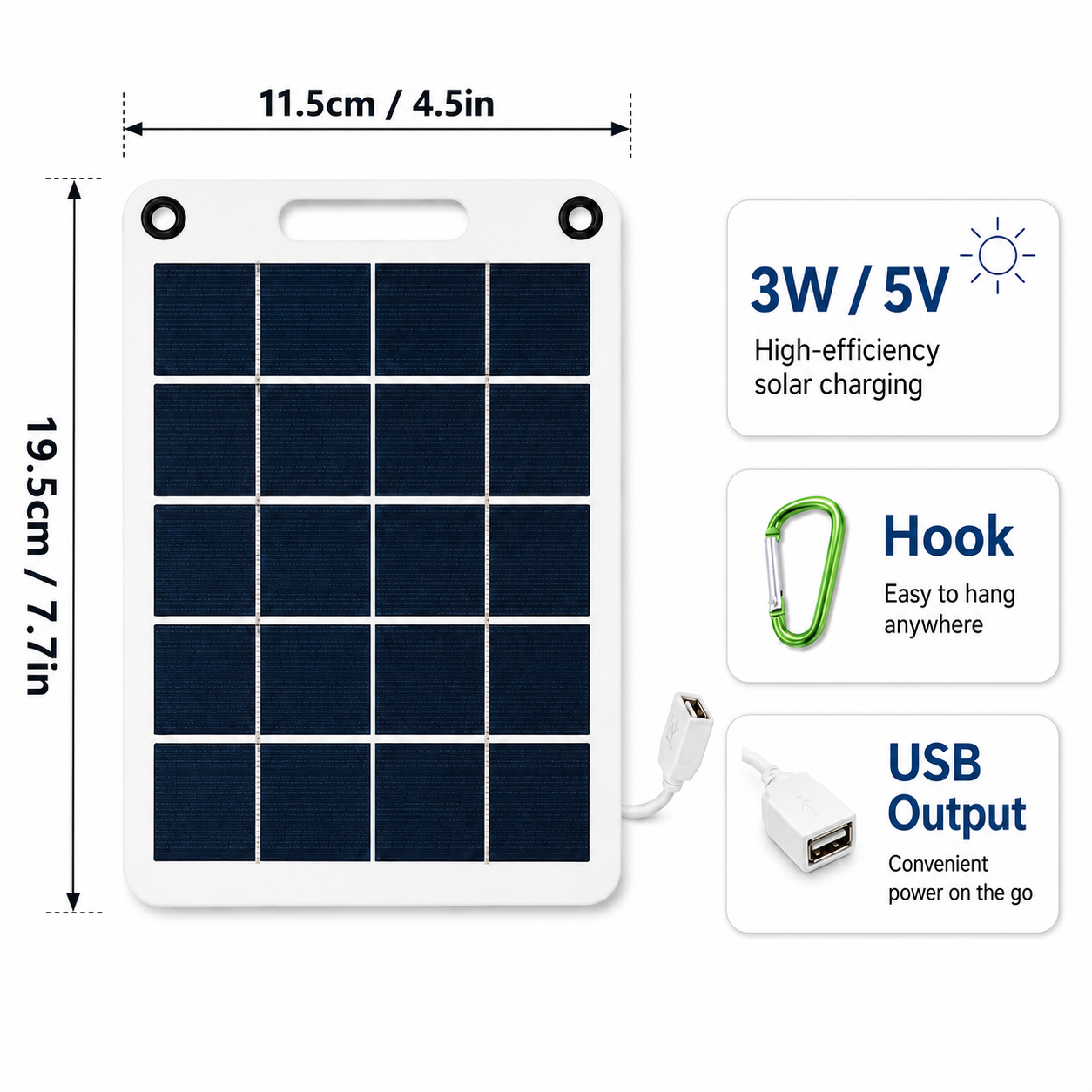 3W White Monocrystalline Solar Panel for Solar Pump Kits - main product image