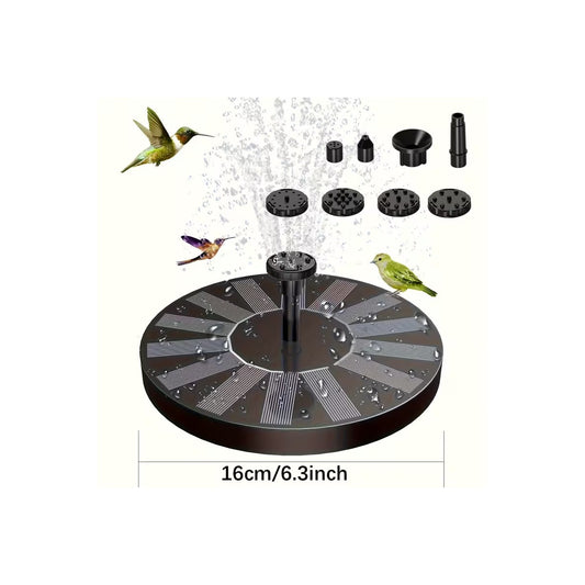 Solar Fountain Pump with Battery Light for Bird Bath