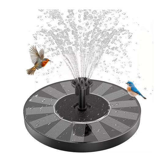 Solar Fountain Pump with Battery Light for Bird Bath